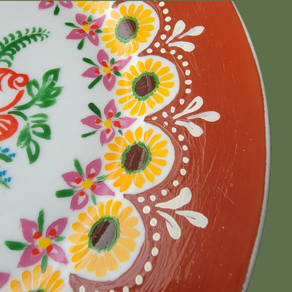 Vintage 1950s Hand-Painted TK Thun Plate from Czechoslovakia - Picture 2 of 5